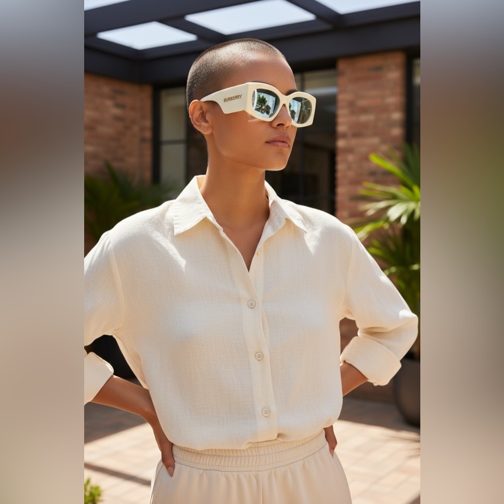 Burberry BE4388U Yellow Madeline Sunglasses - Picture 4 of 16